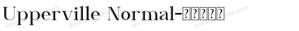 Upperville Normal字体转换